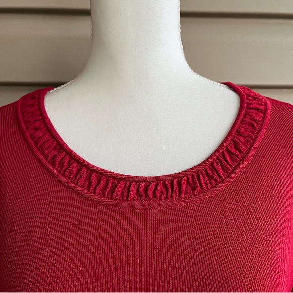 •Elementz• Cranberry Three Quarter Sleeve Pullover Top - Size Medium - Picture 3 of 6